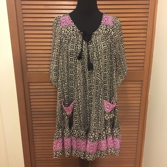 Free People Dresses & Skirts - Free People flowy boho black & white dress S